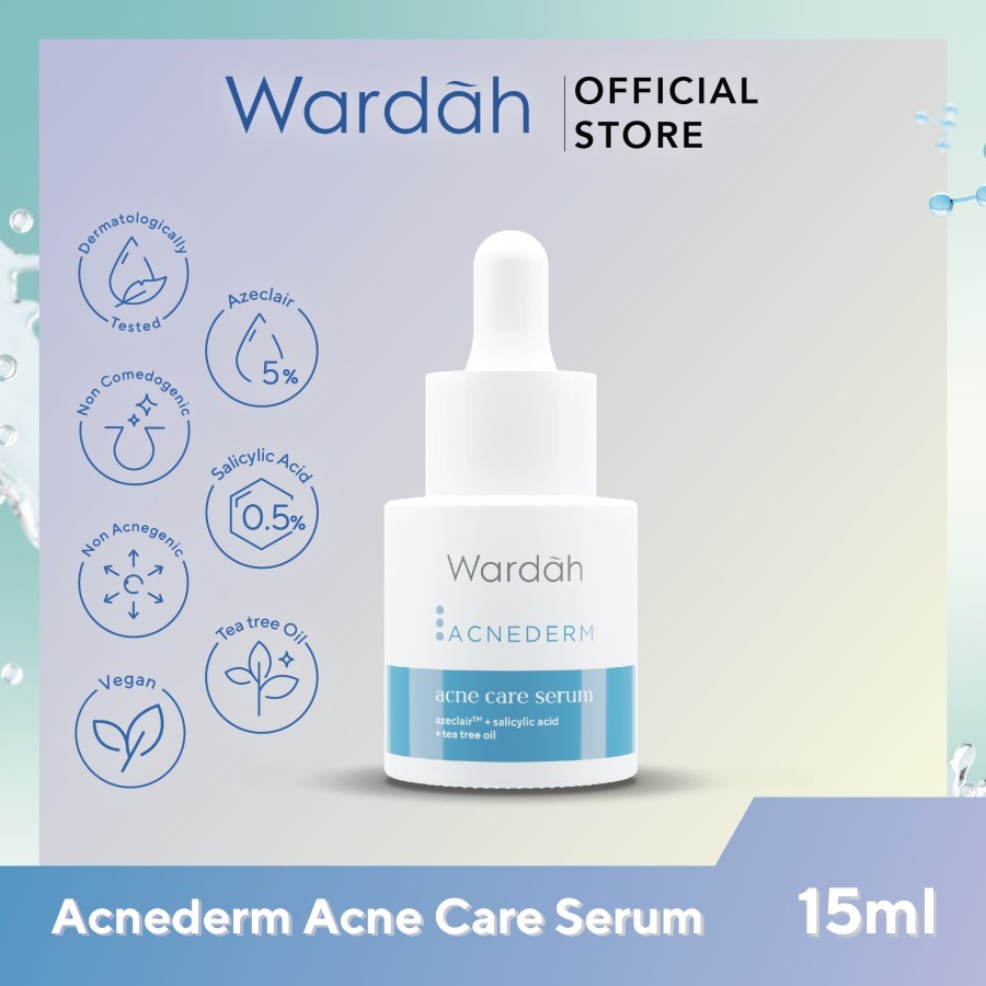 wardah acnederm acne care serum 15ml/serum wajah wardah acnederm acne care serum 15ml/serum wajah