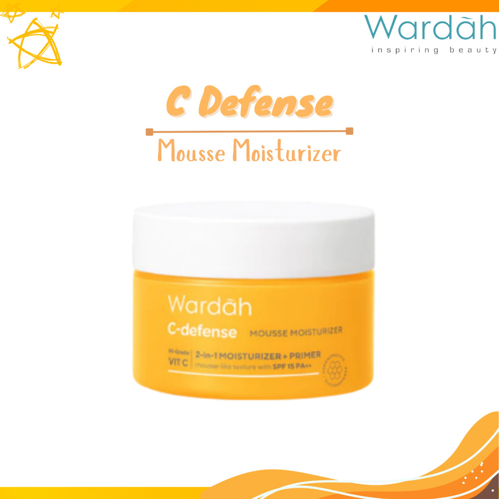 wardah c defense mousse moisturizer 30g/pelembab wajah wardah c defense mousse moisturizer 30g/pelembab wajah