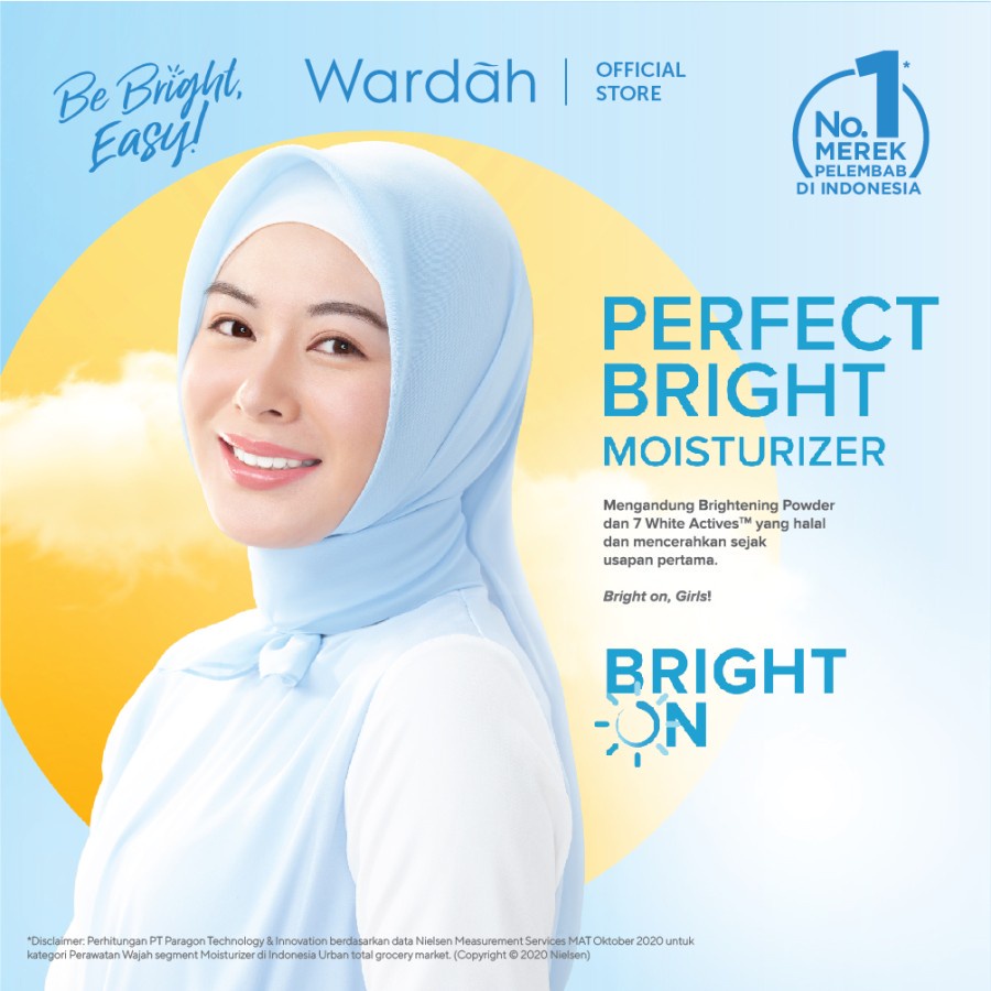 wardah perfect bright moisturizer bright smooth glow spf 30 pa+++ 20ml wardah perfect bright moisturizer bright smooth glow spf 30 pa+++ 20ml