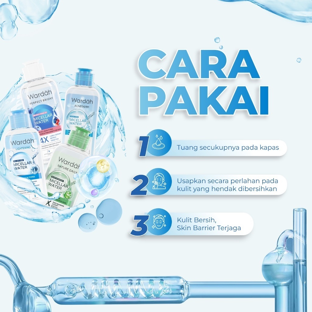 wardah perfect bright tone up micellar water 100ml/pembersih make up wardah perfect bright tone up micellar water 100ml/pembersih make up