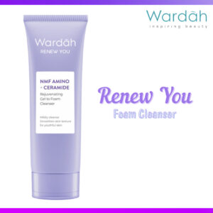 wardah renew you nmf amino ceramide rejuvenating gel to foam cleanser 100ml/pembersih wajah