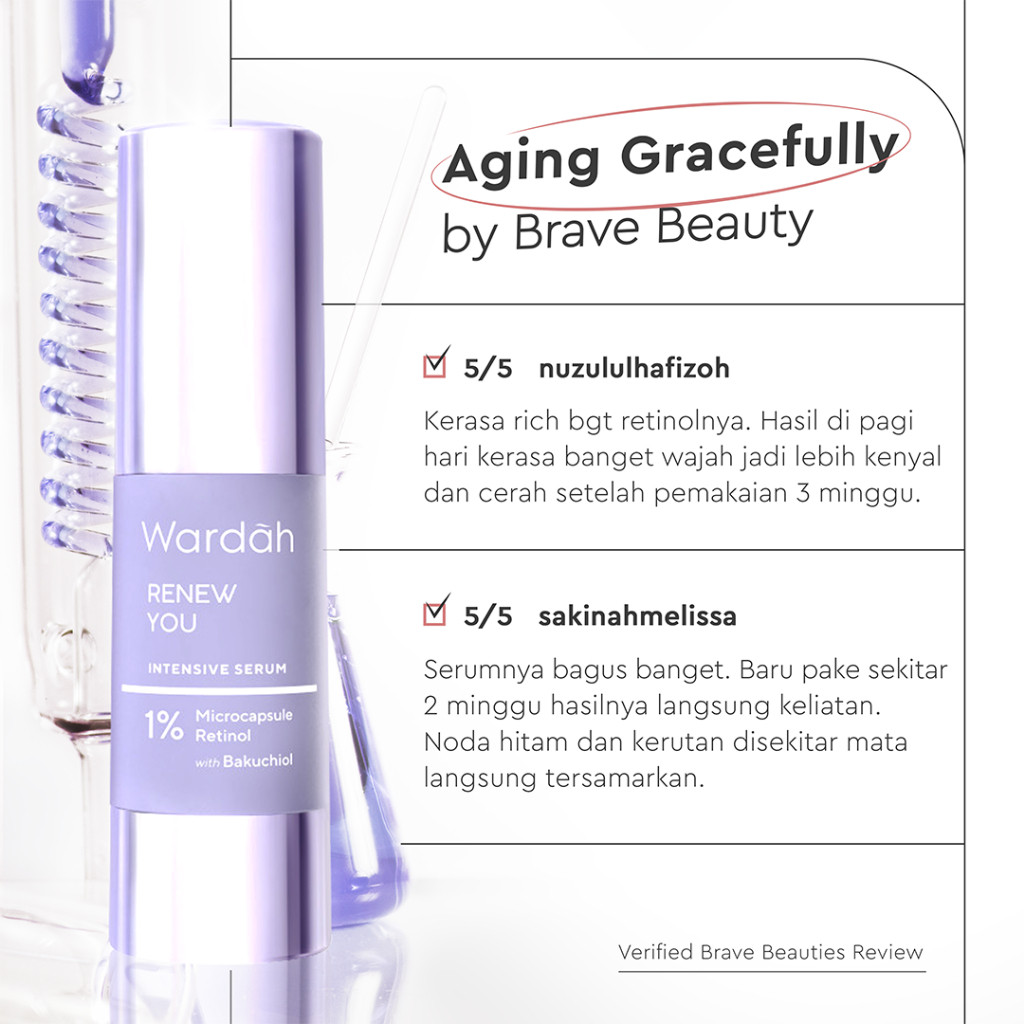 wardah renew you 1% retinol microcapsule ceramide cell renewal serum 15ml and 30ml/serum wajah wardah renew you 1% retinol microcapsule ceramide cell renewal serum 15ml and 30ml/serum wajah