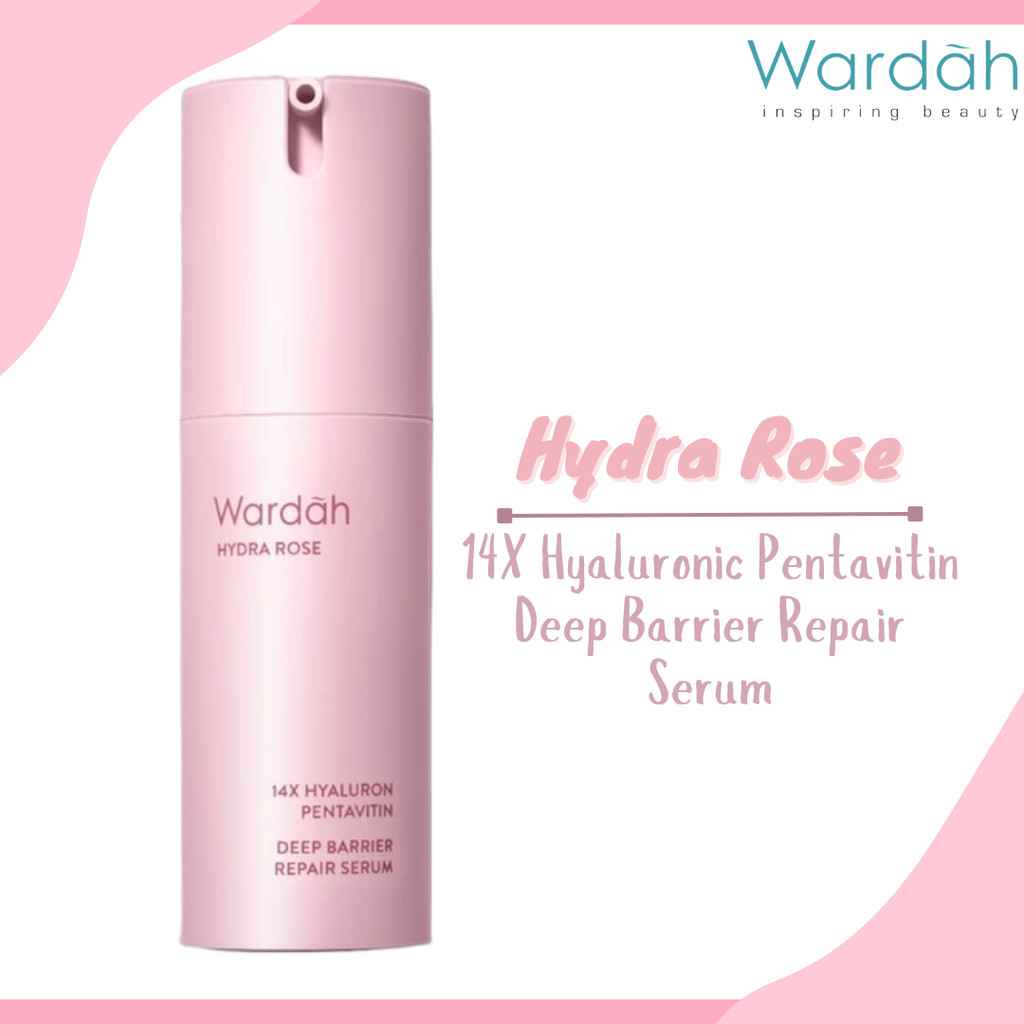 wardah hydra rose 14x hyaluronic pentavitin deep barrier repair serum 30ml/serum wajah wardah hydra rose 14x hyaluronic pentavitin deep barrier repair serum 30ml/serum wajah