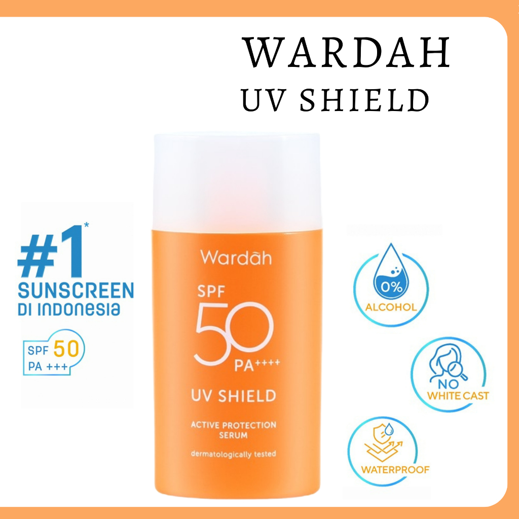 wardah uv shield active protection serum spf 50 pa+++ wardah uv shield active protection serum spf 50 pa+++