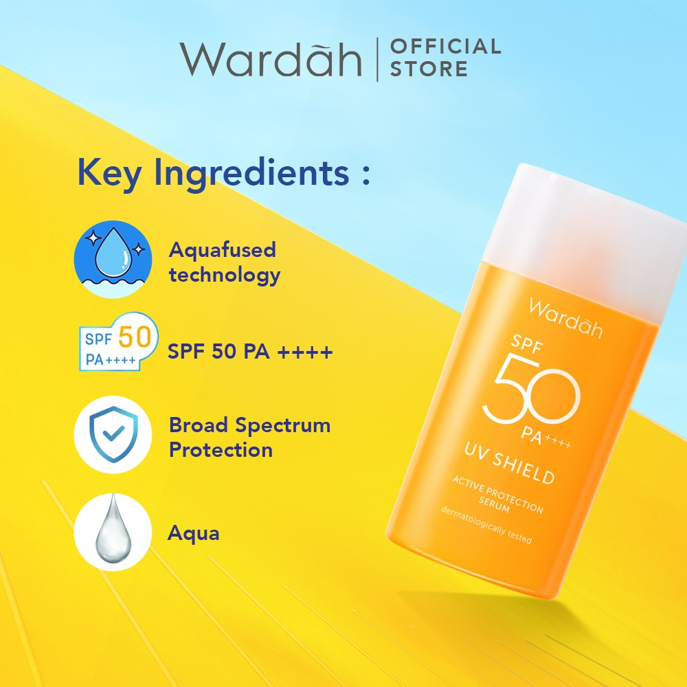 wardah uv shield active protection serum spf 50 pa+++ wardah uv shield active protection serum spf 50 pa+++
