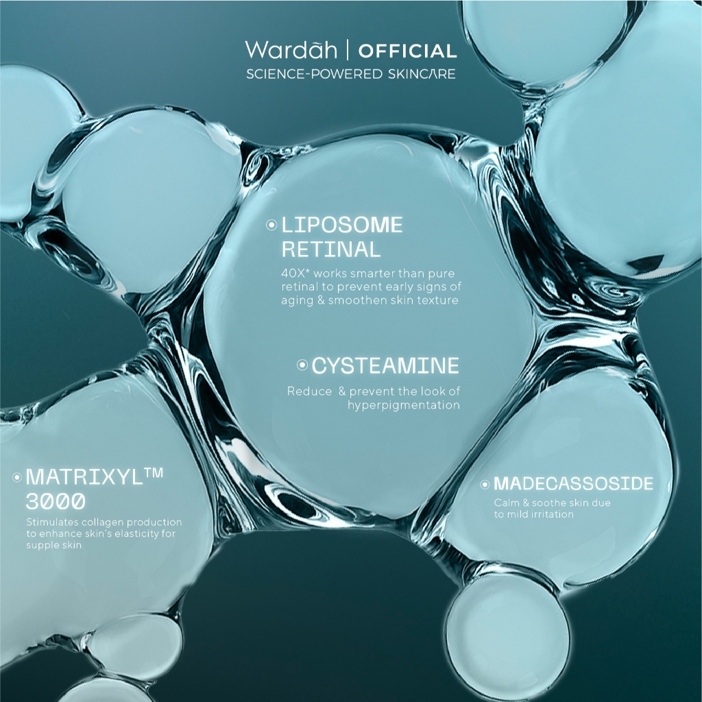 wardah retinal liposome cysteamine radiant resurfacing serum 30ml/serum wajah wardah retinal liposome cysteamine radiant resurfacing serum 30ml/serum wajah