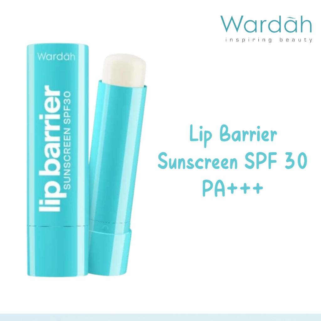 wardah lip barrier sunscreen spf 30 pa+++/lip balm wardah lip barrier sunscreen spf 30 pa+++/lip balm