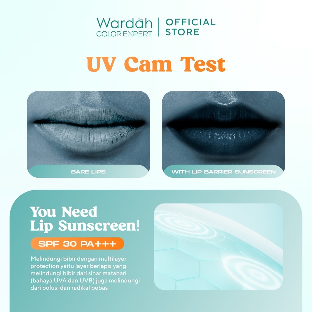 wardah lip barrier sunscreen spf 30 pa+++/lip balm wardah lip barrier sunscreen spf 30 pa+++/lip balm