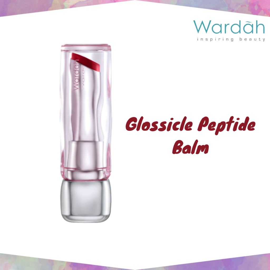wardah glossicle peptide balm 3.2g/lipstick wardah glossicle peptide balm 3.2g/lipstick