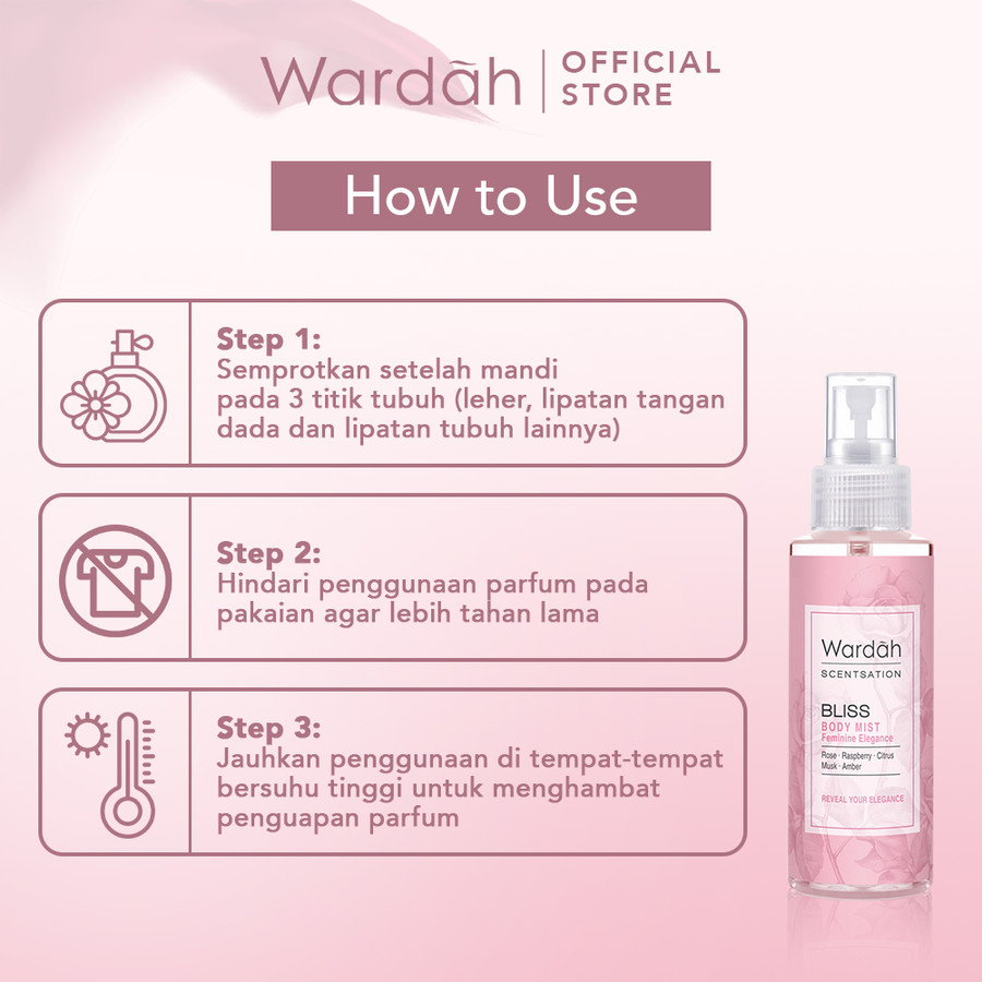 wardah scentsation body mist 100ml wardah scentsation body mist 100ml