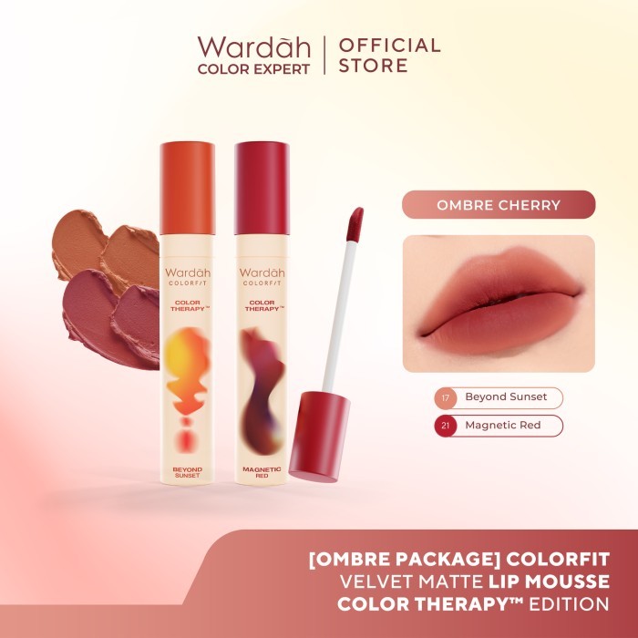 wardah colorfit velvet matte lip mousse color therapy 4g/lip velvet/lip matte/lipstick wardah colorfit velvet matte lip mousse color therapy 4g/lip velvet/lip matte/lipstick