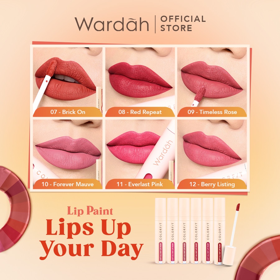 wardah colorfit last all day lip paint / lip cream / lip matte wardah colorfit last all day lip paint / lip cream / lip matte