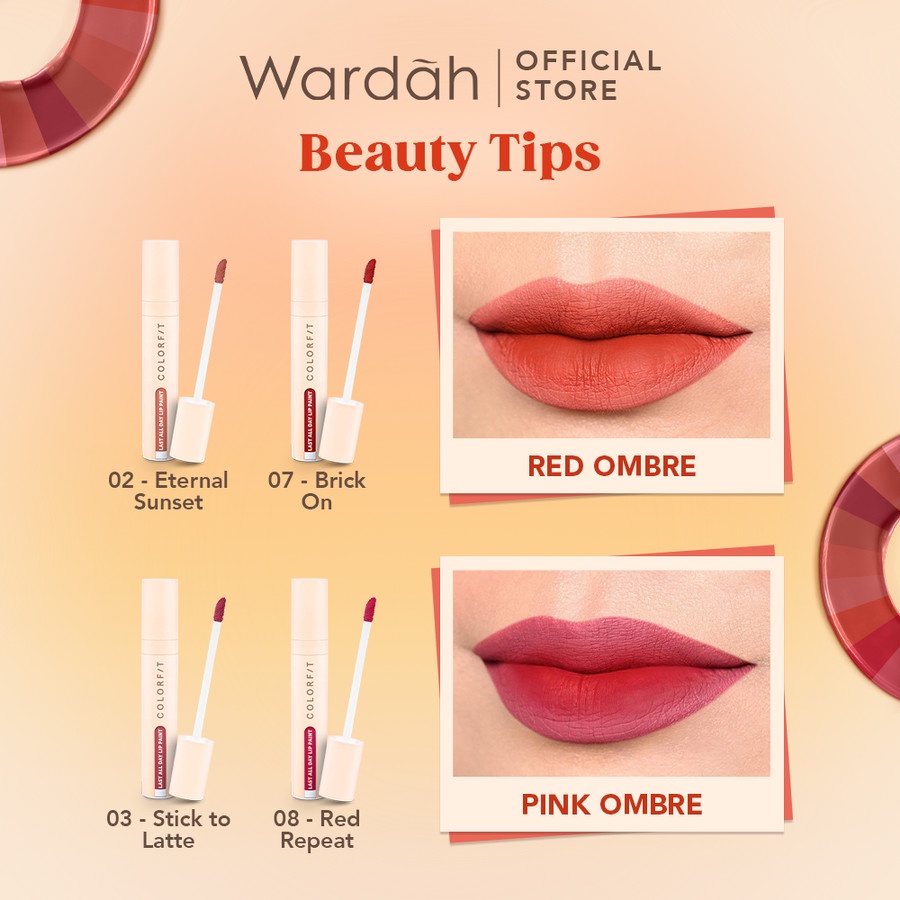 wardah colorfit last all day lip paint / lip cream / lip matte wardah colorfit last all day lip paint / lip cream / lip matte