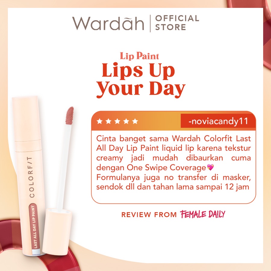 wardah colorfit last all day lip paint / lip cream / lip matte wardah colorfit last all day lip paint / lip cream / lip matte