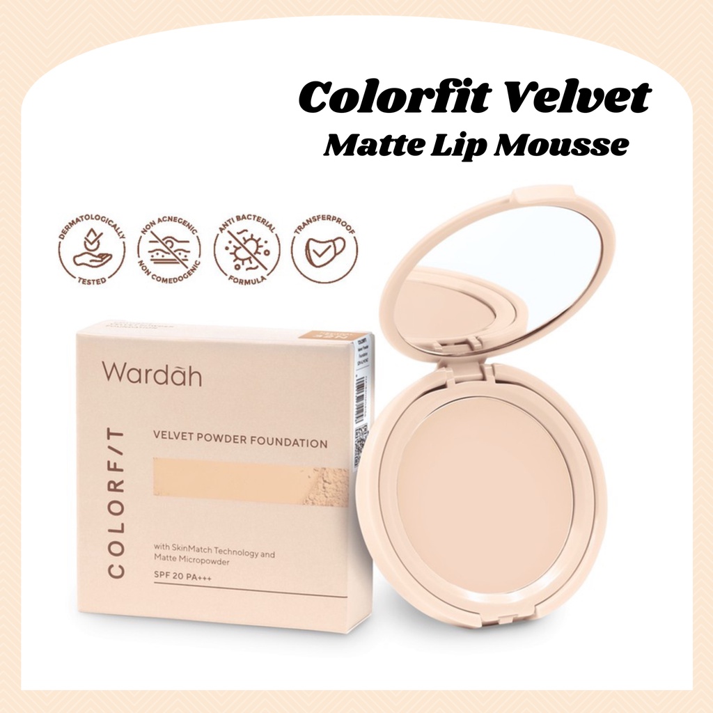 wardah colorfit velvet powder foundation spf 20 pa+++ wardah colorfit velvet powder foundation spf 20 pa+++