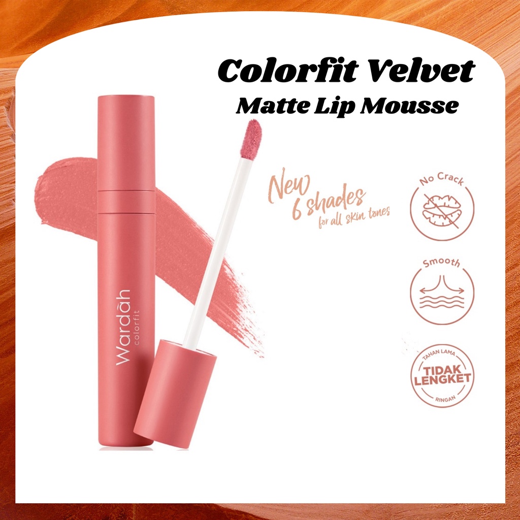 wardah colorfit velvet matte lip mousse wardah colorfit velvet matte lip mousse
