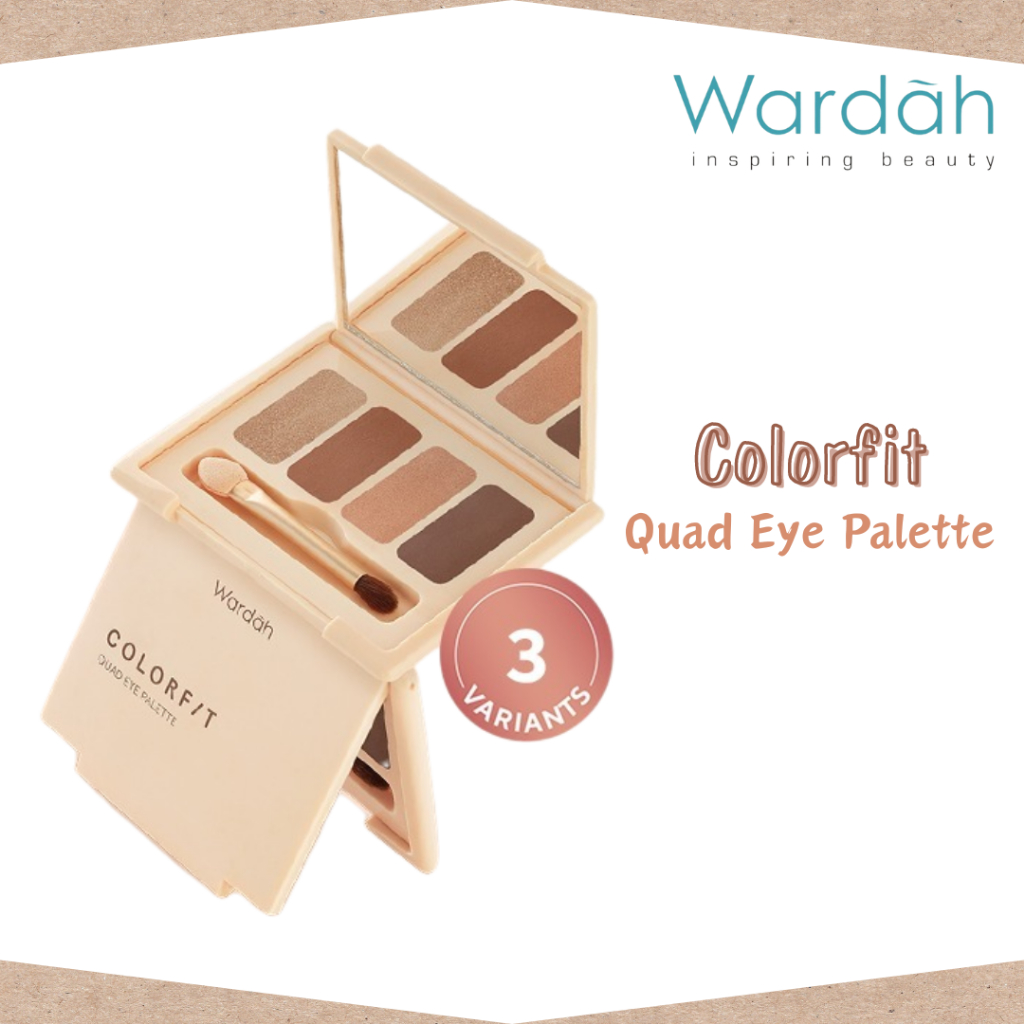 wardah colorfit quad eye palette eyeshadow 4in1 wardah colorfit quad eye palette eyeshadow 4in1