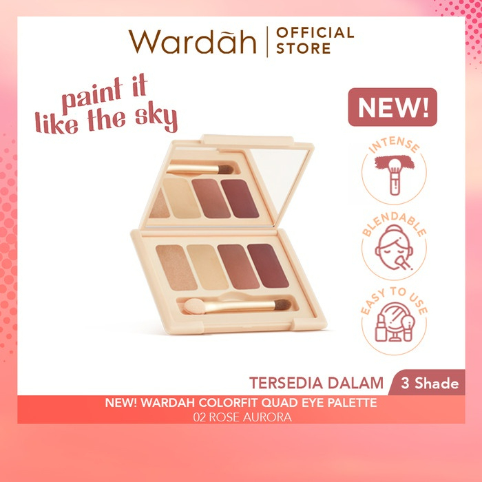 wardah colorfit quad eye palette eyeshadow 4in1 wardah colorfit quad eye palette eyeshadow 4in1