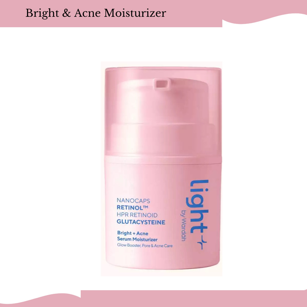 wardah light+ retinol bright and acne serum moisturizer 28g/pelembab wajah wardah light+ retinol bright and acne serum moisturizer 28g/pelembab wajah