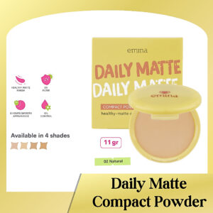 emina daily matte compact powder 11gr | bedak padat