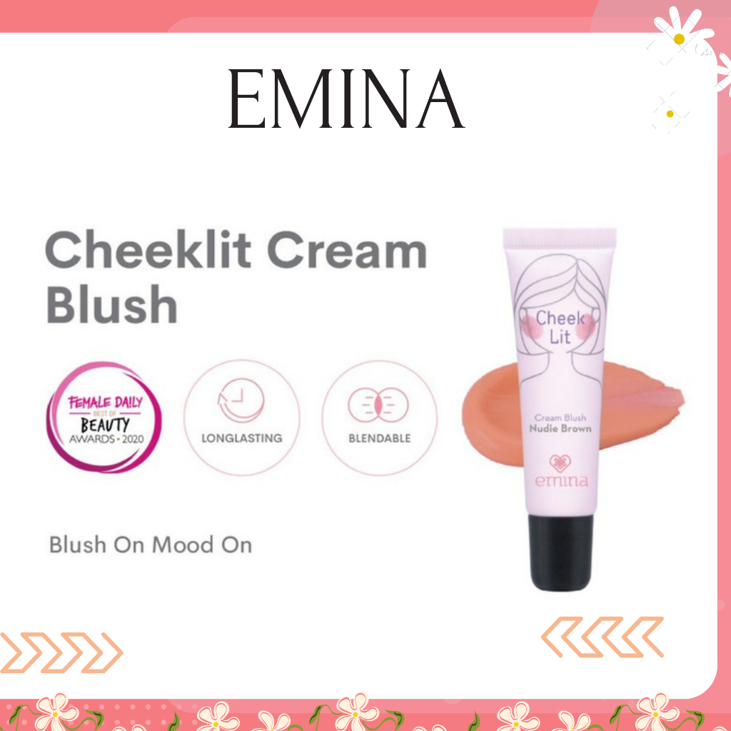 emina cheek lit cream blush 10 ml / blush on emina cheek lit cream blush 10 ml / blush on