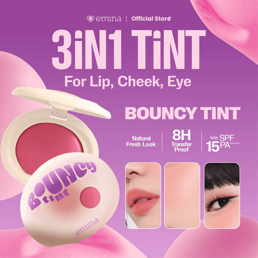 emina bouncy tint lip and cheek 7.4g/perona pipi emina bouncy tint lip and cheek 7.4g/perona pipi