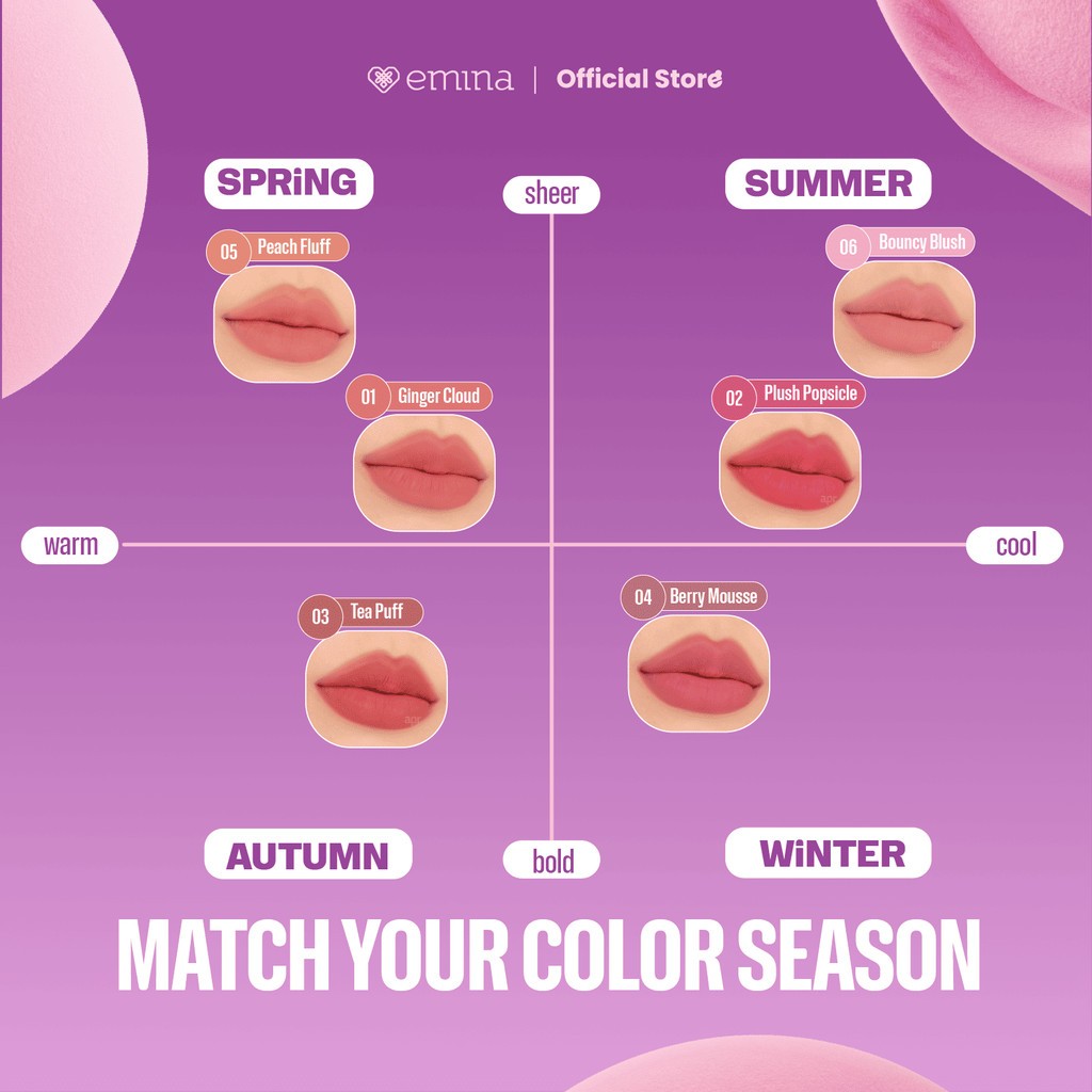 emina bouncy tint lip and cheek 7.4g/perona pipi emina bouncy tint lip and cheek 7.4g/perona pipi