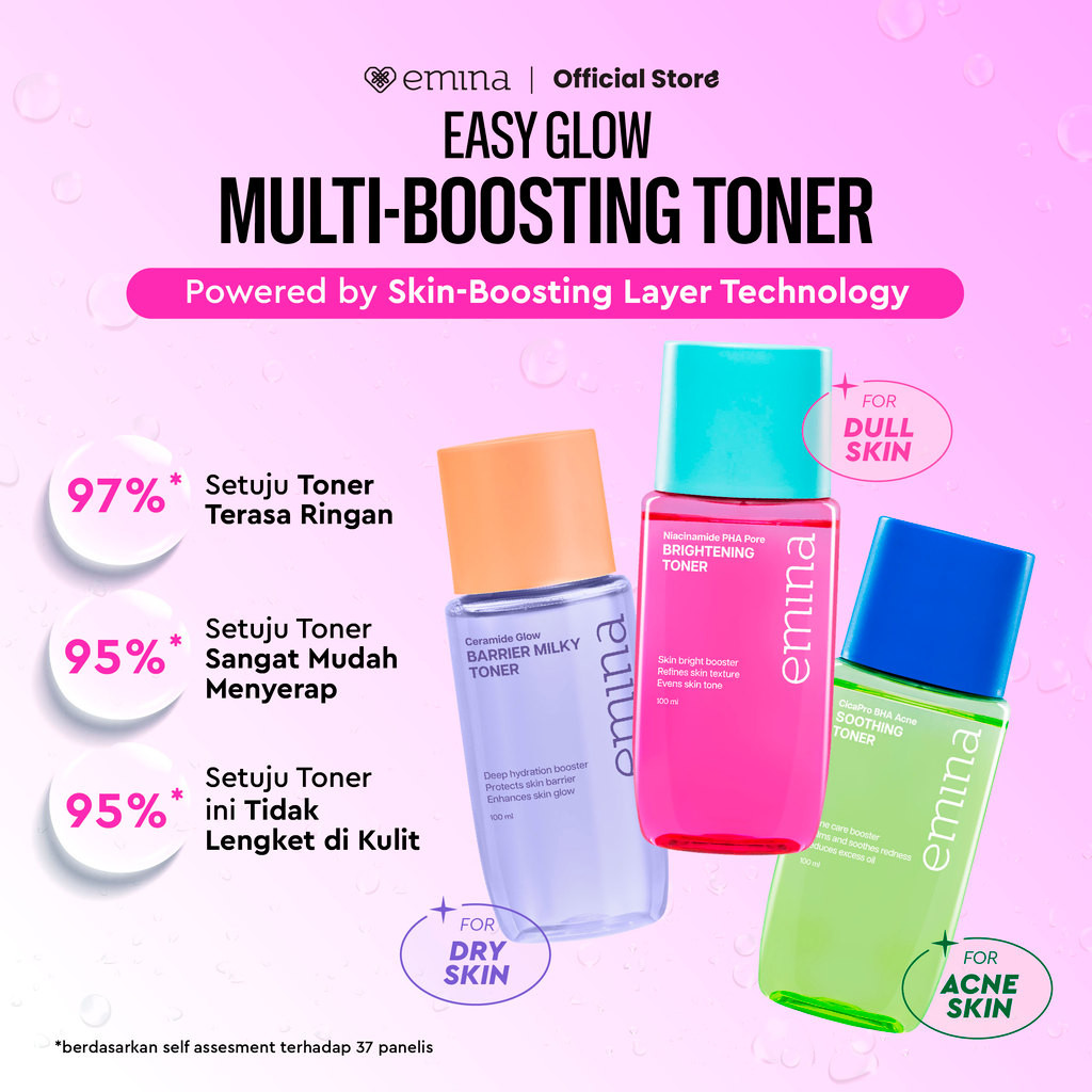emina ceramide glow barrier milky toner 100ml/toner wajah emina ceramide glow barrier milky toner 100ml/toner wajah