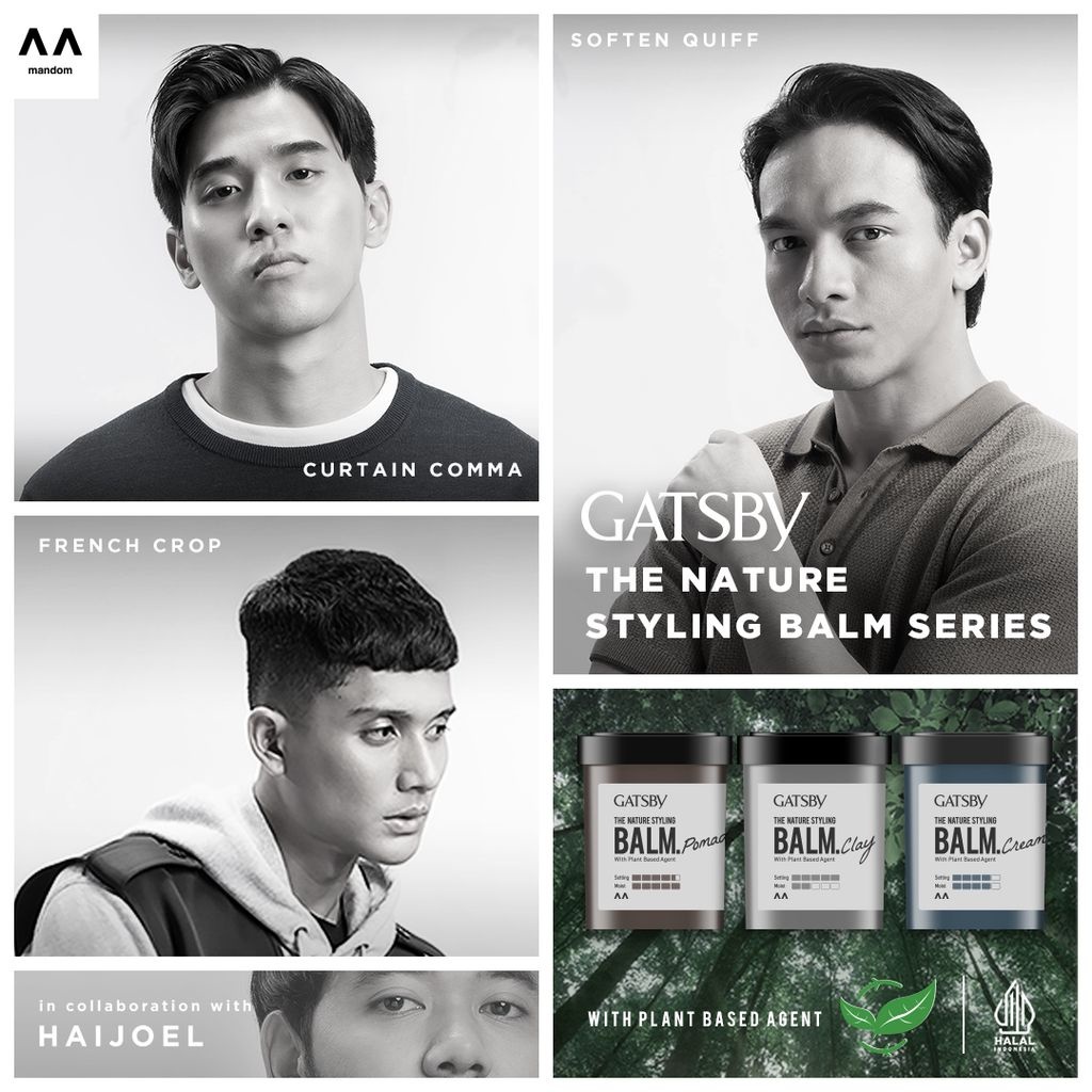 gatsby the nature styling balm pomade 70g/pomade rambut gatsby the nature styling balm pomade 70g/pomade rambut