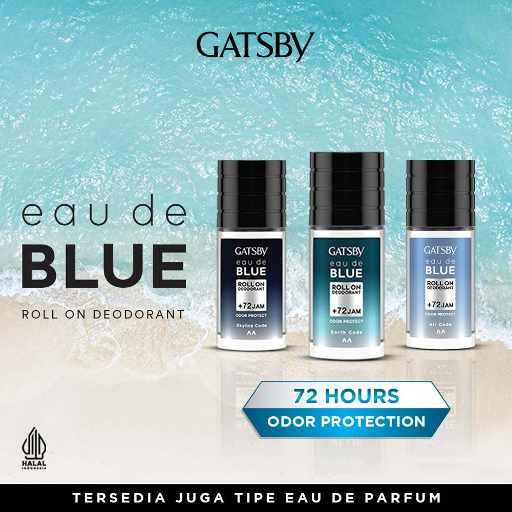 gatsby eau de blue deodorant roll on 50ml gatsby eau de blue deodorant roll on 50ml