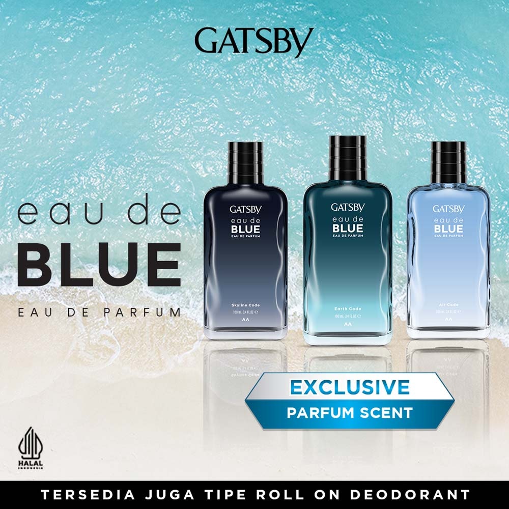 gatsby eau de blue parfum 100ml/parfum pria gatsby eau de blue parfum 100ml/parfum pria