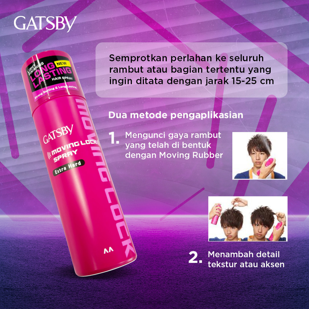 gatsby moving lock spray extra hard 170g/spray rambut gatsby moving lock spray extra hard 170g/spray rambut