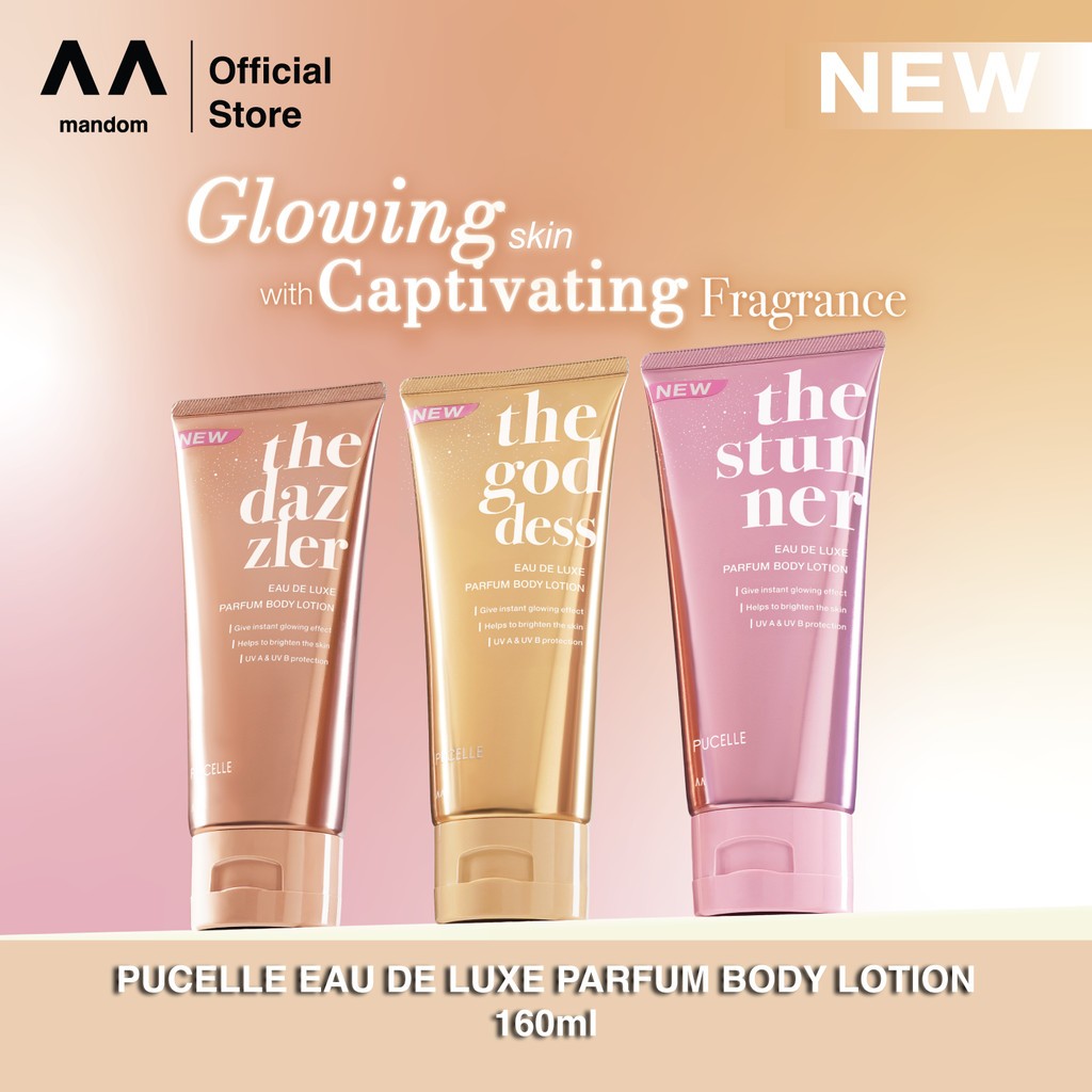 pucelle eau de luxe parfum body lotion 160ml/losion tubuh pucelle eau de luxe parfum body lotion 160ml/losion tubuh