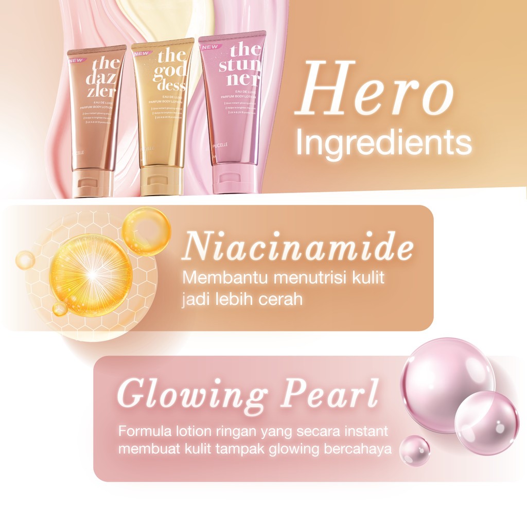 pucelle eau de luxe parfum body lotion 160ml/losion tubuh pucelle eau de luxe parfum body lotion 160ml/losion tubuh