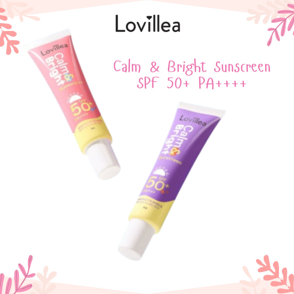 lovillea calm and bright sunscreen spf 50+ pa++++ 30g/tabir surya lovillea calm and bright sunscreen spf 50+ pa++++ 30g/tabir surya