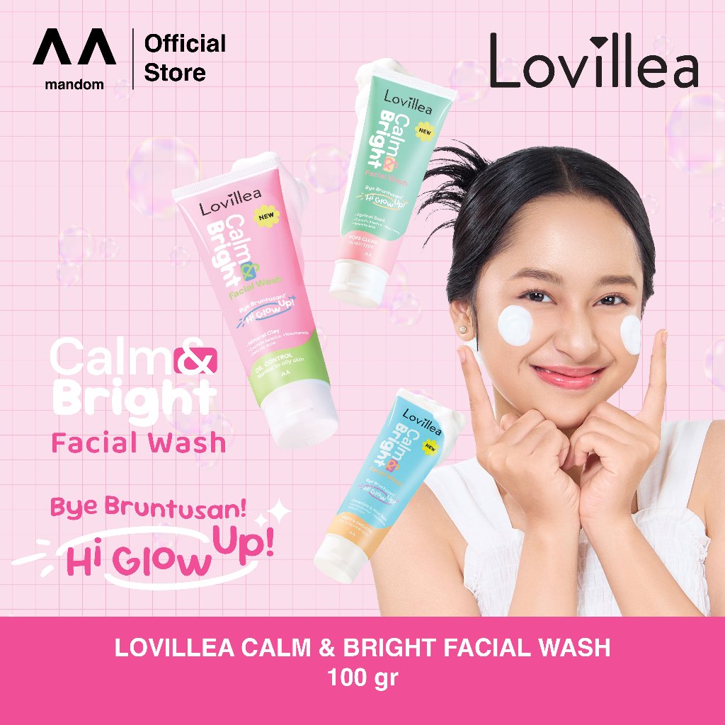 lovillea calm and bright facial wash 100g/pembersih wajah lovillea calm and bright facial wash 100g/pembersih wajah
