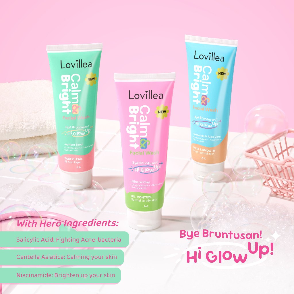 lovillea calm and bright facial wash 100g/pembersih wajah lovillea calm and bright facial wash 100g/pembersih wajah