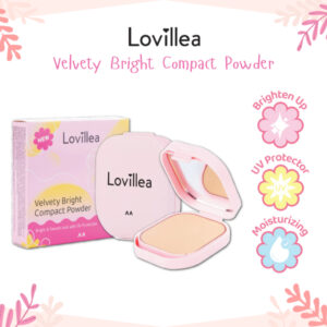 lovillea velvety bright compact powder with uv protection 9gr/bedak padat