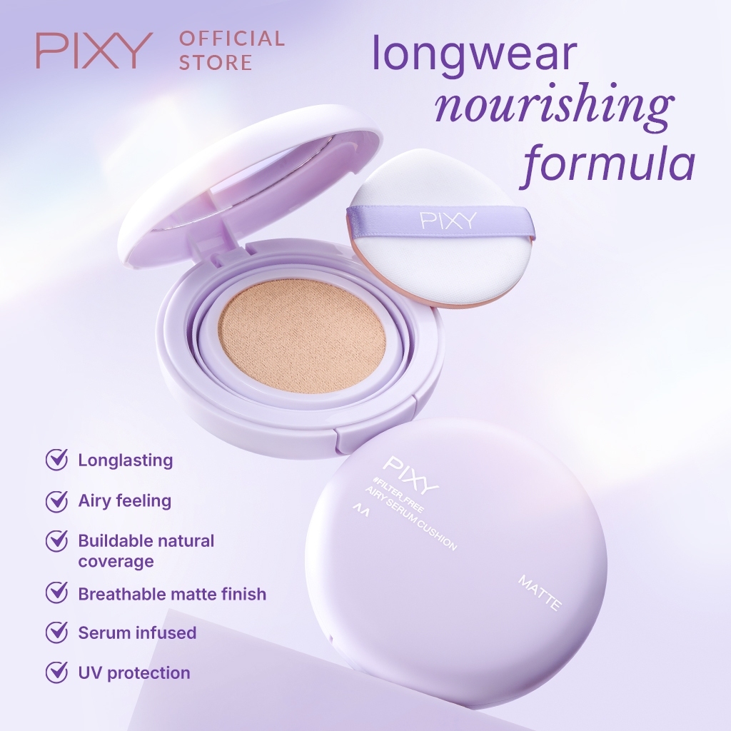 pixy airy serum cushion matte 15g/alas bedak pixy airy serum cushion matte 15g/alas bedak