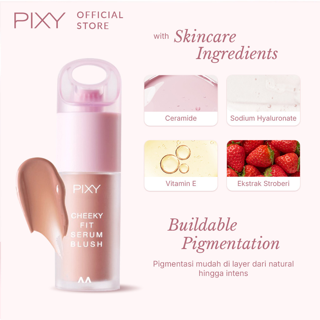 pixy cheeky fit serum blush 3.5ml/perona pipi pixy cheeky fit serum blush 3.5ml/perona pipi