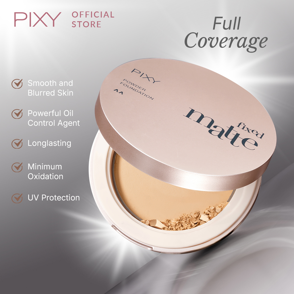 pixy fixed matte powder foundation 9.5g/bedak padat pixy fixed matte powder foundation 9.5g/bedak padat