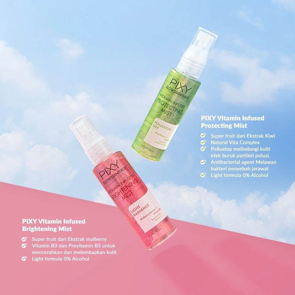 pixy glowssentials vitamin infused mist 60ml/face mist pixy glowssentials vitamin infused mist 60ml/face mist