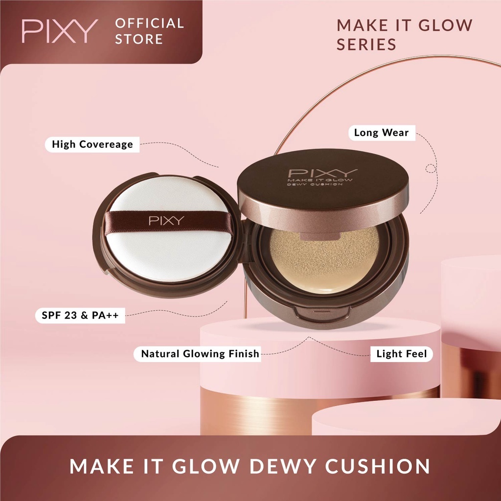 pixy make it glow dewy cushion 15g/alas bedak pixy make it glow dewy cushion 15g/alas bedak
