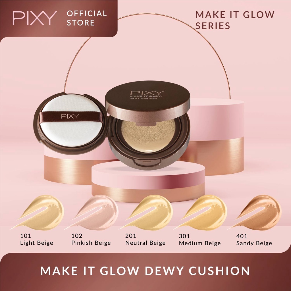 pixy make it glow dewy cushion 15g/alas bedak pixy make it glow dewy cushion 15g/alas bedak