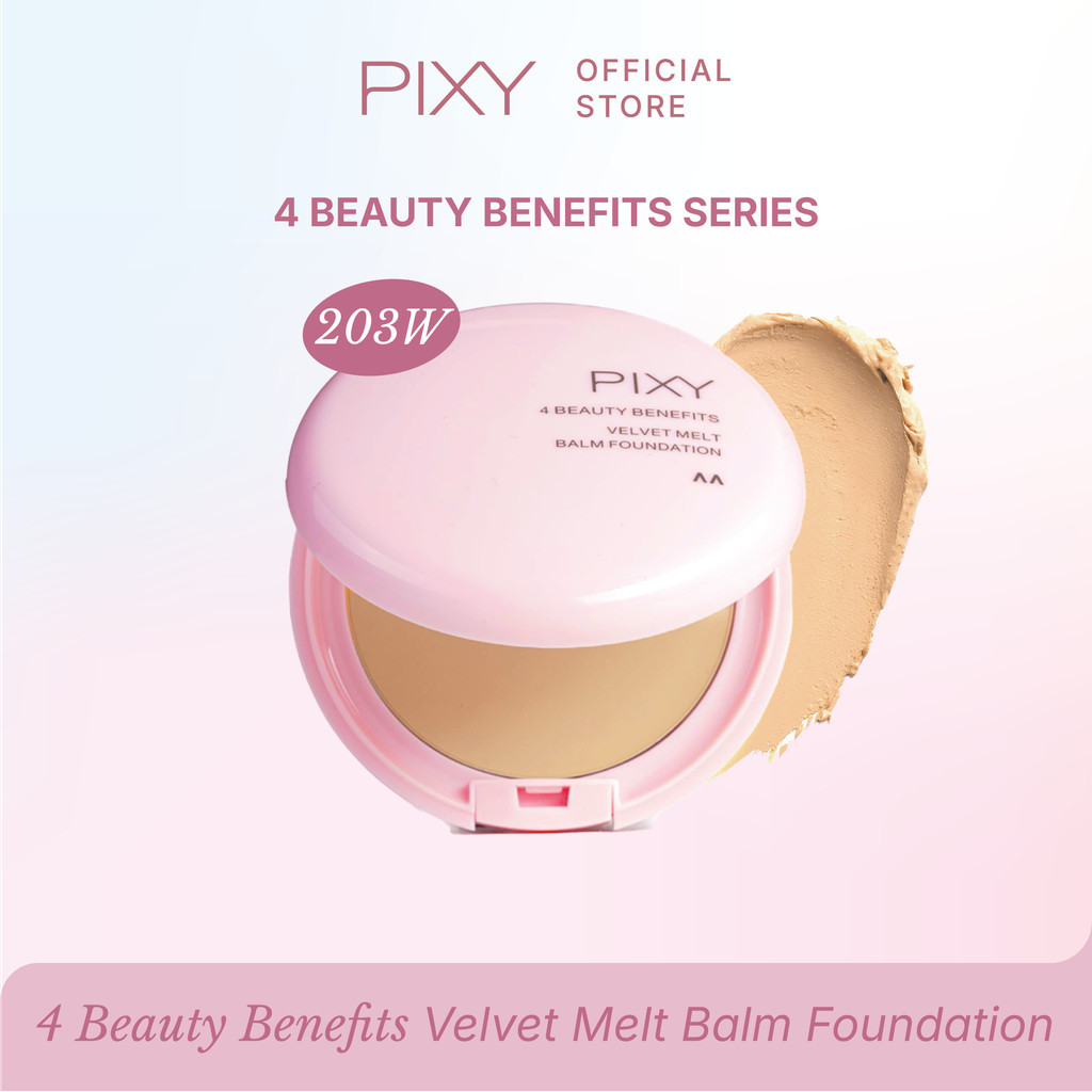 pixy 4 beauty benefits velvet melt balm foundation 8g/alas bedak pixy 4 beauty benefits velvet melt balm foundation 8g/alas bedak