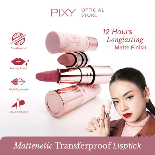 pixy mattenetic transferproof lipstick 3g/lip cream pixy mattenetic transferproof lipstick 3g/lip cream