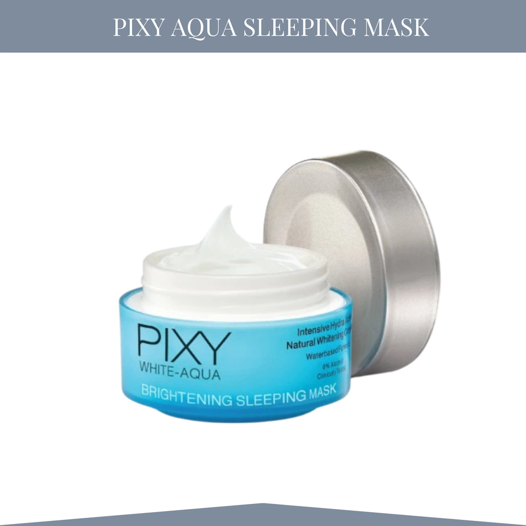 pixy white aqua brightening sleeping mask 18g/masker wajah pixy white aqua brightening sleeping mask 18g/masker wajah