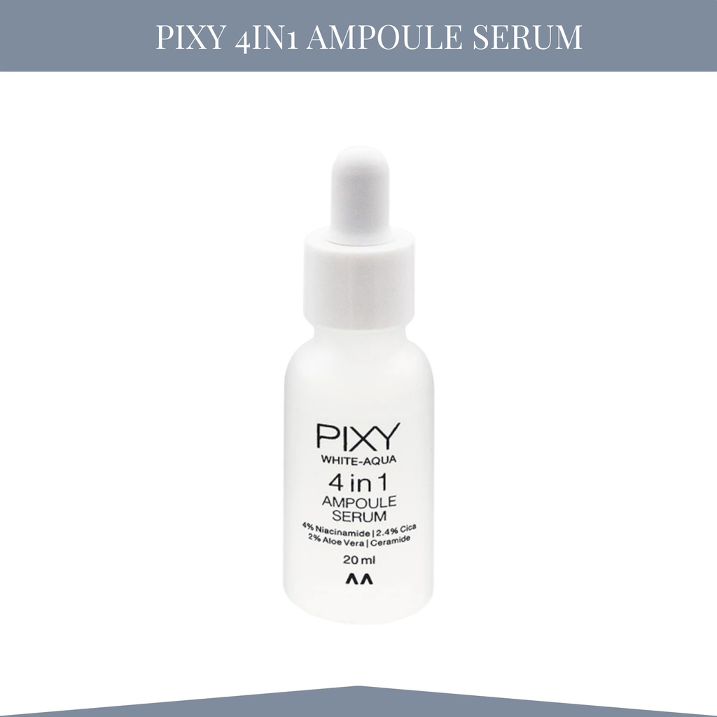 pixy white aqua 4 in 1 ampoule serum 20ml/serum wajah pixy white aqua 4 in 1 ampoule serum 20ml/serum wajah