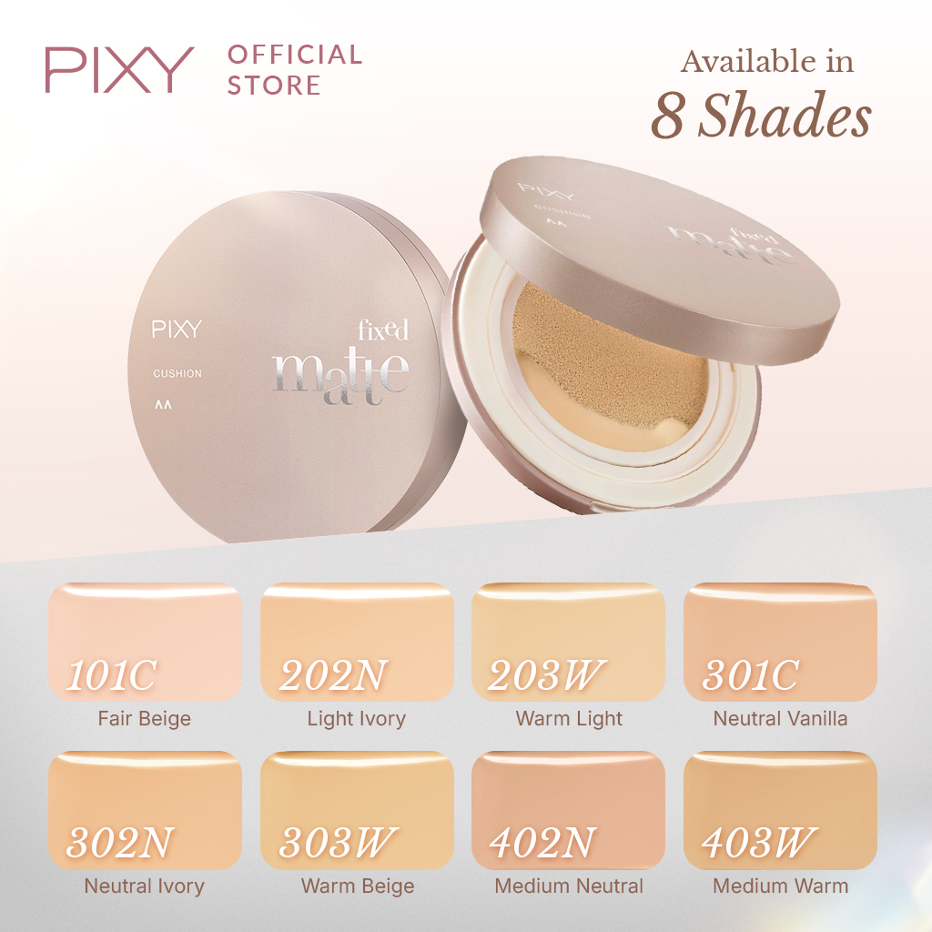 pixy fixed matte cushion 11g/alas bedak pixy fixed matte cushion 11g/alas bedak