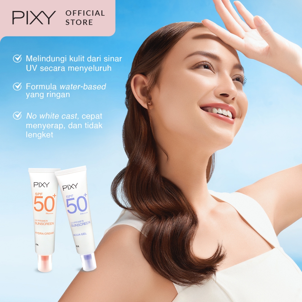 pixy uv primer sunscreen aqua gel spf 50+ pa++++ 30g/tabir surya pixy uv primer sunscreen aqua gel spf 50+ pa++++ 30g/tabir surya